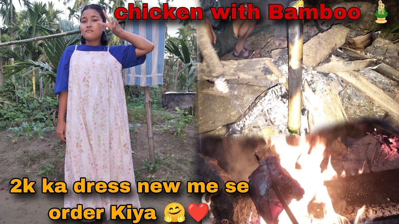#arunachalpradesh .Local chiken with Bamboo 🎍🤗😋