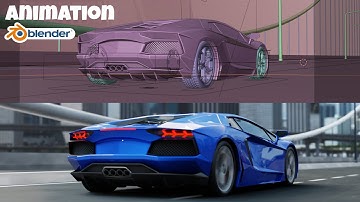 3d animation of car in blender | Lamborghini Aventador