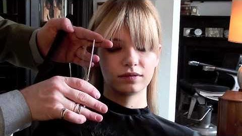 Model Tutorial: How to trim a fringe (bangs) the professional way! | A Model Recommends