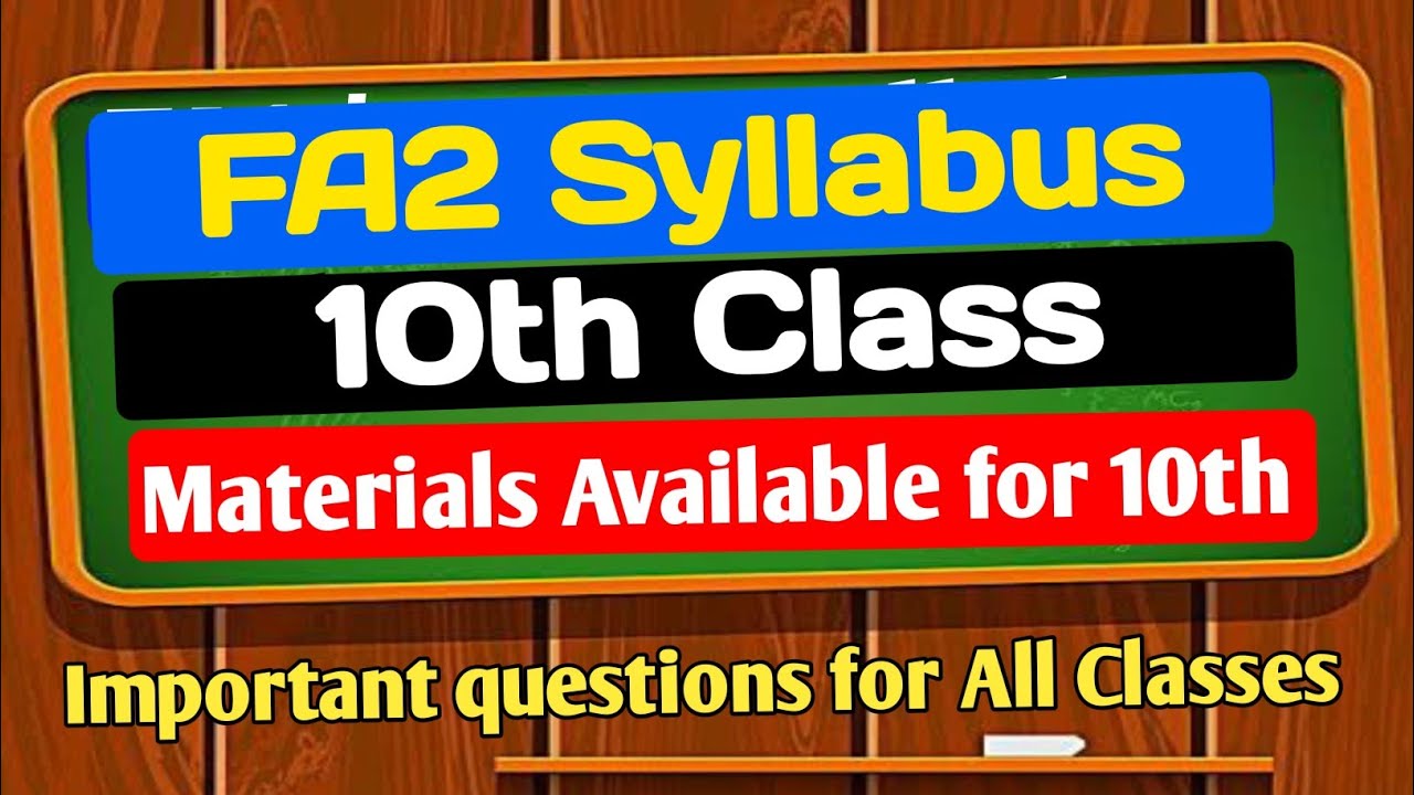 ap scert 2023 fa2 exam syllabusfa2 exam syllabus 20232023 fa2 exam
