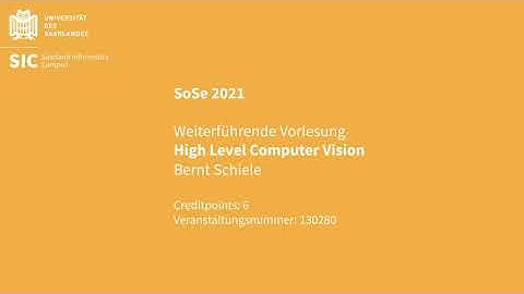 Vorlesung - High Level Computer Vision
