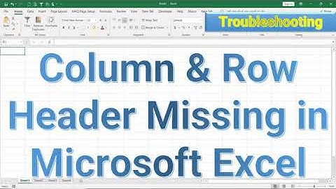 Row and column headers missing