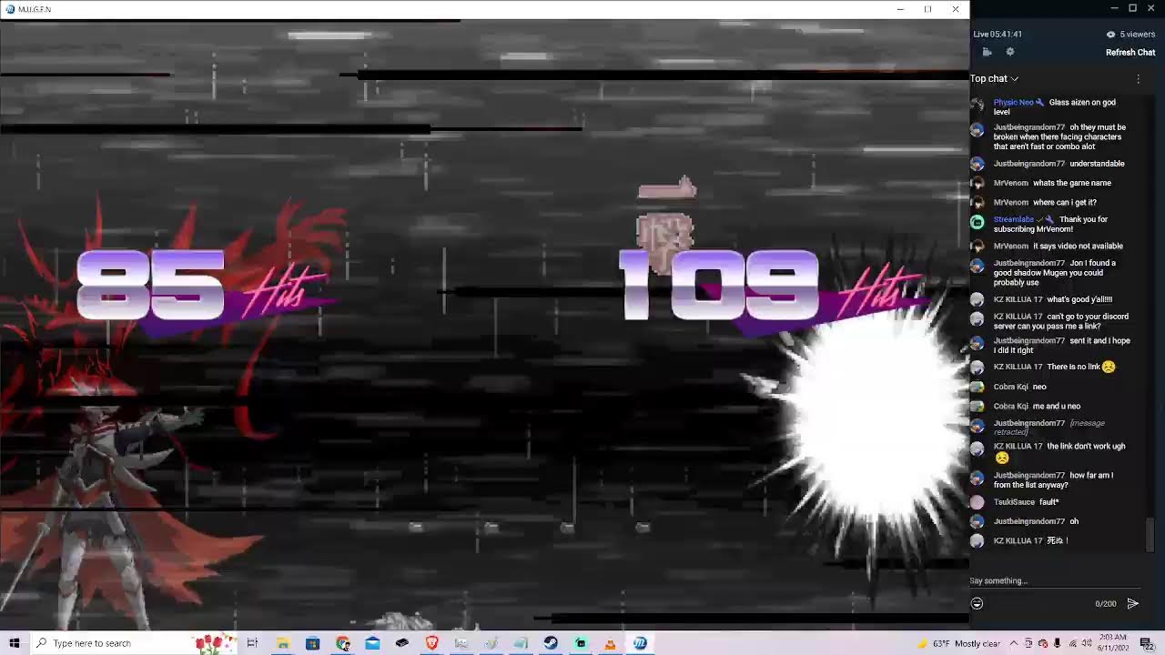 MUGEN tournaments with Chat  (tiktok/youtube stream)