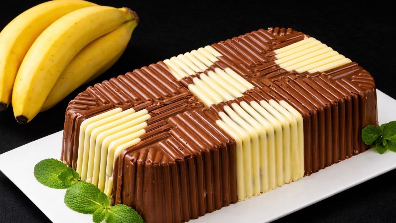 Nur 3 Bananen! Unglaubliches Schoko-Dessert ohne Backen