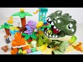 Satisfying Marble Run ASMR ☆ Building Blocks big green dinosaur course