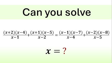 An Amazing Algebra Equation | Can You Solve This?