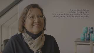 IUCr Vice President Graciela Diaz de Delgado speaking about research in the LACA