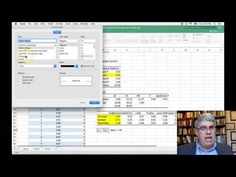 How to do Multiple Regression in Excel 2016 for Mac (Job Commitment Example)