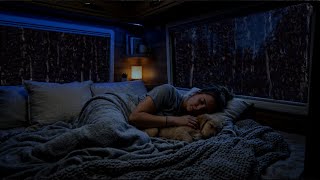 Sleep Immediately 🚗 Heavy Rain Sounds for Sleeping & Relaxation, Rain Sounds in Car
