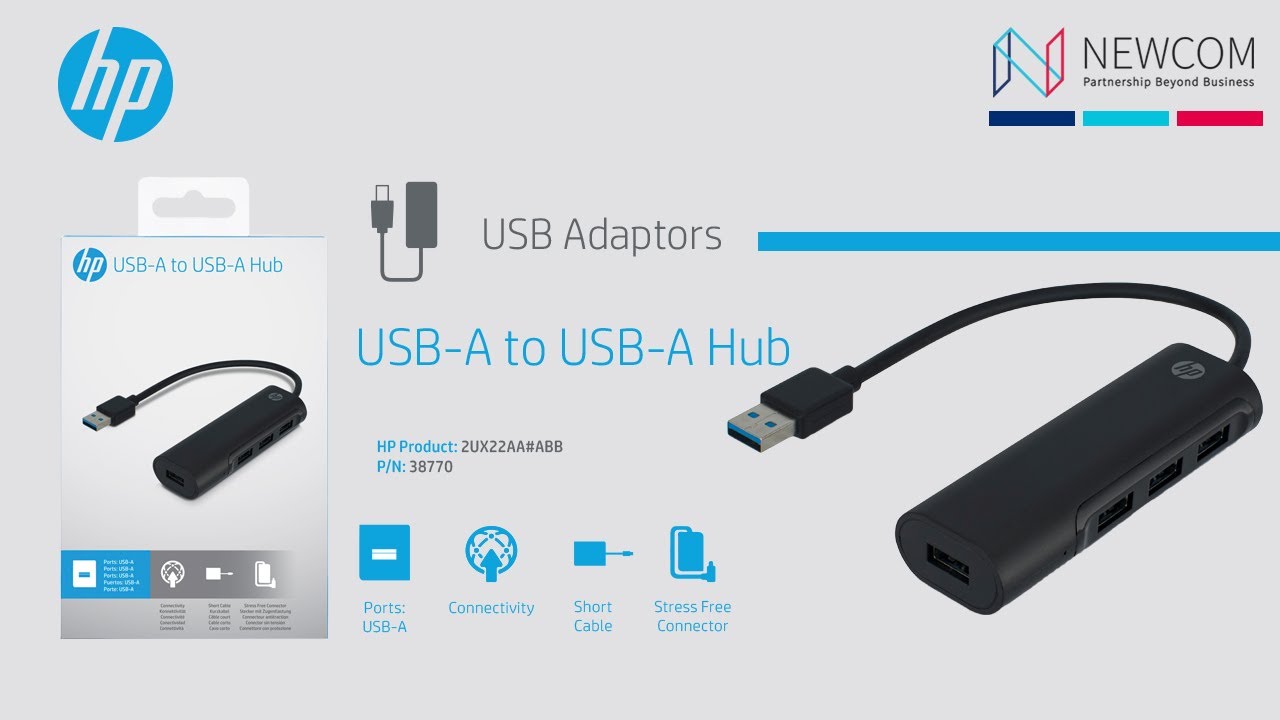 Hp Usb-a 4-Port Slim Hub