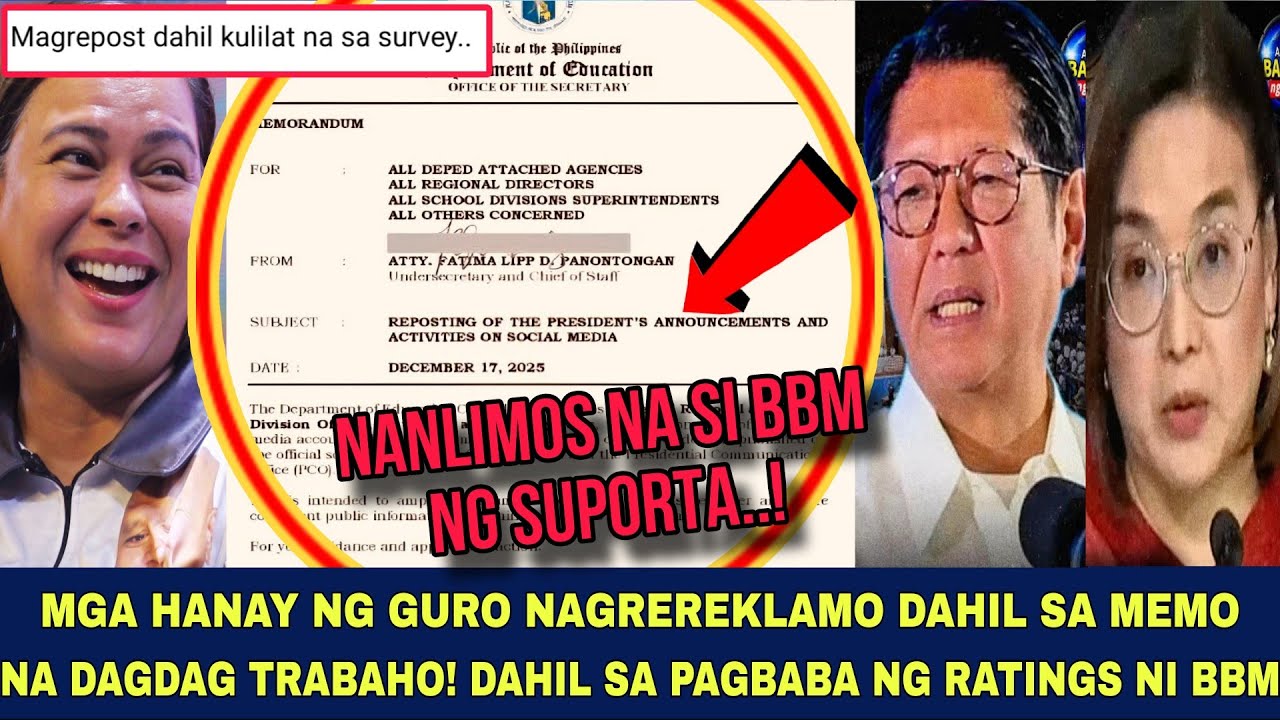 BBM NANLIMOS NG SUPORTA! REKLAMO NG MGA GURO KAY BBM! DAGDAG TRABAHO!