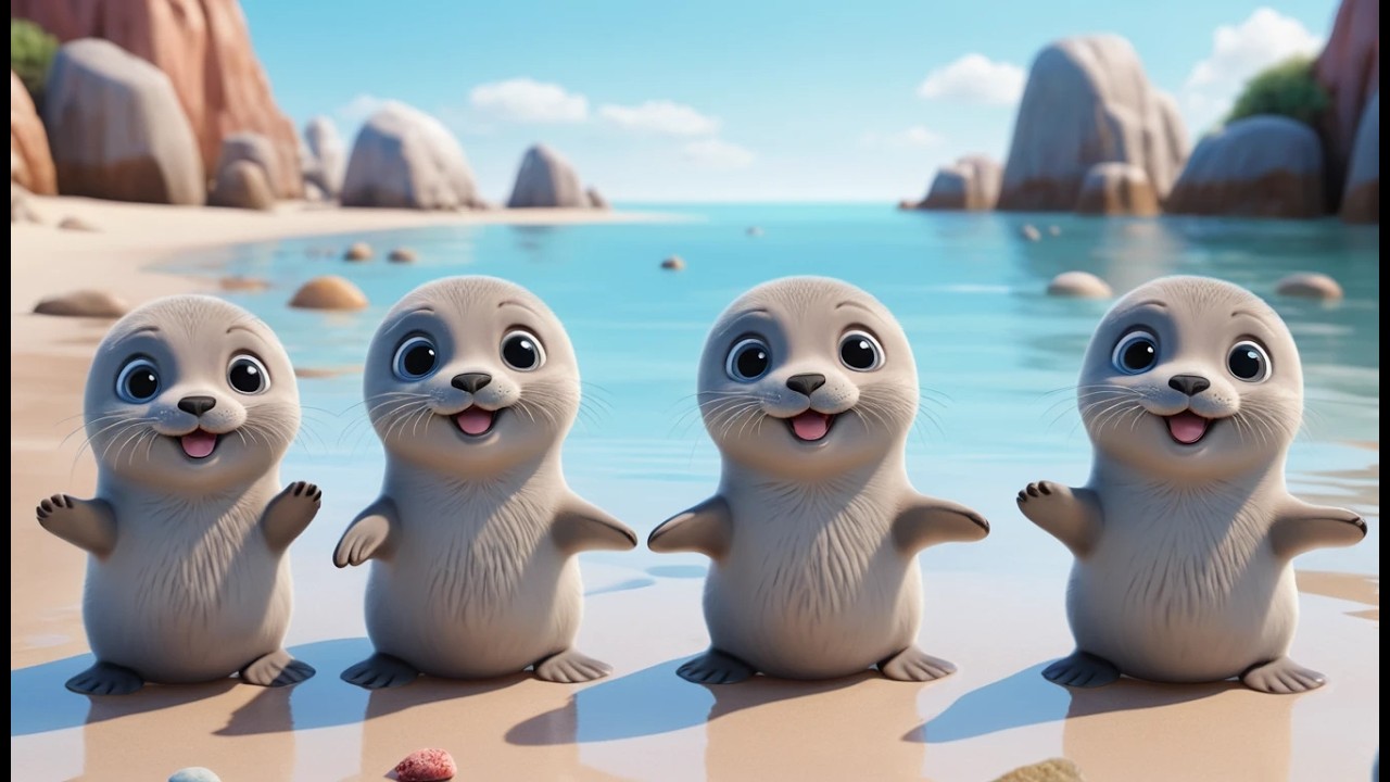 Five Little Seals Clap Clap Clap | Arctic Animal Song & Kids Nursery Rhymes