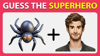 Guess the Superhero by only 2 Emoji! 🕷🦸 Marvel \& DC Superheroes Hard Emoji Quiz