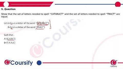 SETS | MATHS RD SHARMA | Class 11 Chapter 1 |   EX-1.3 Q 9 | Coursify
