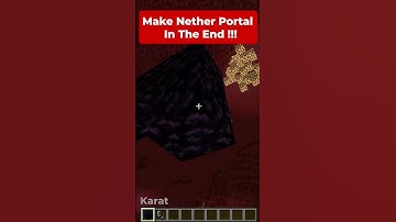 Making Nether Portal In The End ! #shorts #minecraft