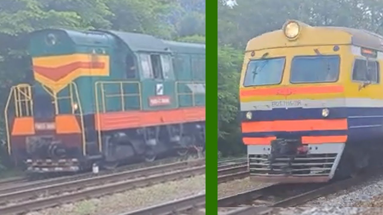 [LDz] ČME3-3666 & [PV] ER2T-7115 Покинуть станцию (Торнякалнс)