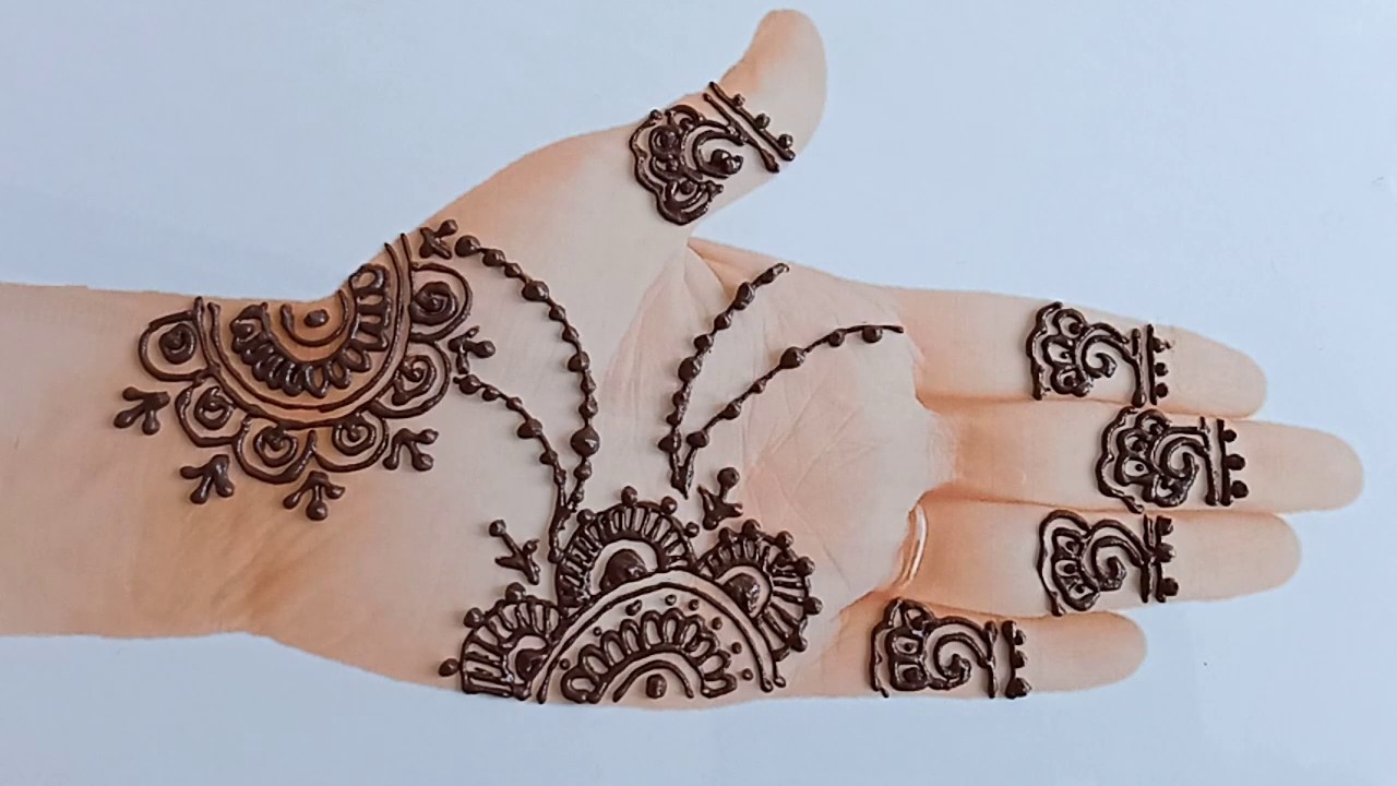 Freehand simple and quick arabic henna mehndi design - tattoo - YouTube