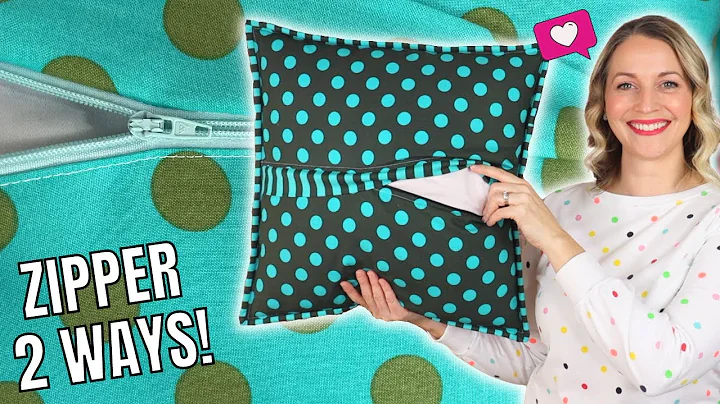 How to sew a Zipper into a Pillow Back // Great for Quilted Pillow Covers!