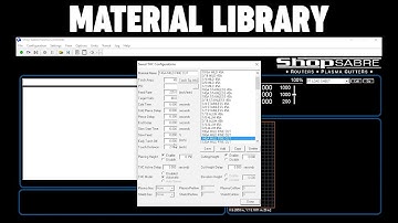 Material Library for ShopSabre Plasma Machine