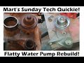 Heres a flathead water pump lets rebuild it sunday tech quickie