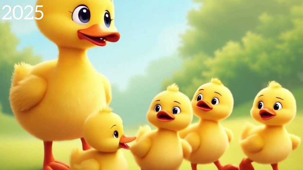 Duck and Ducklings song for kids The magical worlds of Colours | Kids rhyme | kids poem