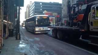MTA New York City Bus 2014 Prevost X3-45 2490, 2013 MCI D4500CT 2303 & 2001 MCI D4500 2829