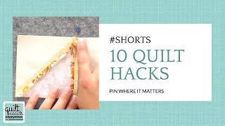 10 Hacks for Better Quilting Part 5! Pin where it matters ...