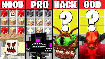 Minecraft Battle: MONSTER BOSS CRAFTING CHALLENGE - NOOB vs PRO vs HACKER vs GOD ~ Animation