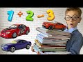 Mark and many new cars teach children to count