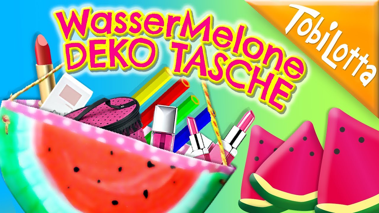 DIY Wassermelone Tasche | Wassermelone basteln | Melone basteln | vorlage Wassermelone 116