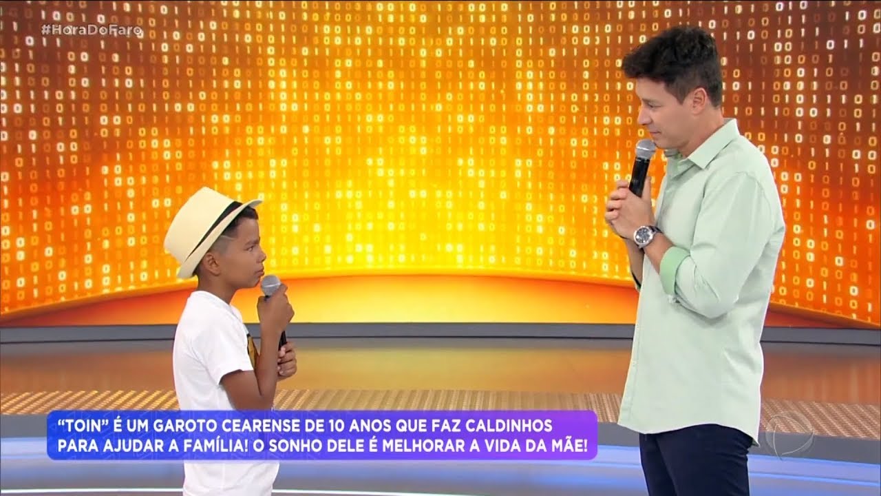 Toin do Caldo emociona Rodrigo Faro com sua história
