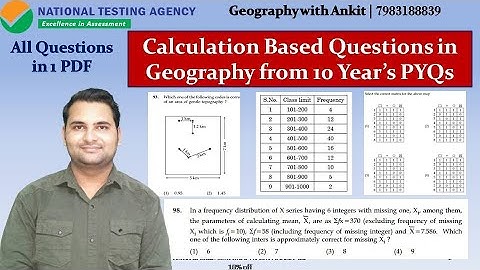 Geography Calculation Based Question P-2 | NTA NET JRF Previous Year Question | Geography with Ankit