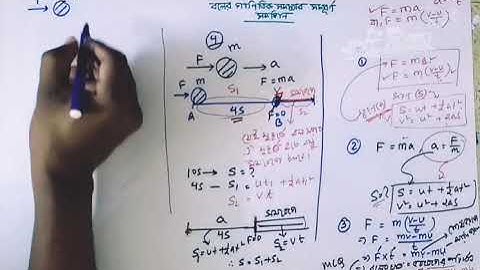 বলের গাণিতিক সমস্যাবলী (সম্পূর্ণ অধ্যায়) | ভরবেগের অংক | ঘর্ষণ বলের অংক | SSC Physics_Force
