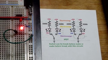 How a Single Pole Double Throw SPDT Switch Works Make And Break