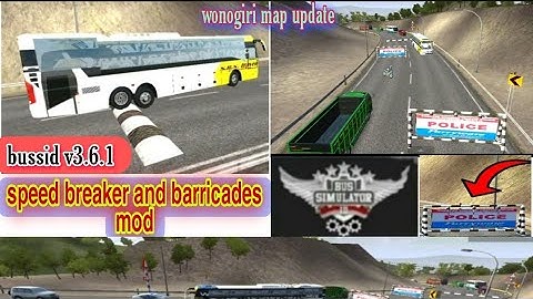 Bussid New Speed Breaker And Barricades Mod in Wonogiri Map V3.6.1 || bussid mod | pak zigar gamer |