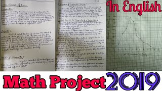 Math Project || Class 11| Concept of Limit | Statistics