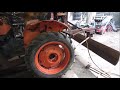 kubota tractor gets junk yard china tires/rims drilled to fit