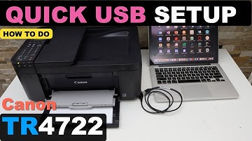 Canon Pixma TR4722 USB Setup For Quick Printing & Scanning With Mac / Win.