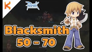 Ragnarok Exe : Zero to Blacksmith(สายบู๊) : เก็บเลเวลBs 50-70 ตัวเปล่า เริ่มจาก 0 Zeny มือใหม่ต้องดู