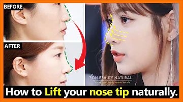 Only 2 Steps!! How to Lift your nose tip, Reshape your nose tip up naturally | Nose lift Exercises