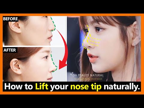 Only 2 Steps!! How to Lift your nose tip, Reshape your nose tip up naturally | Nose lift Exercises