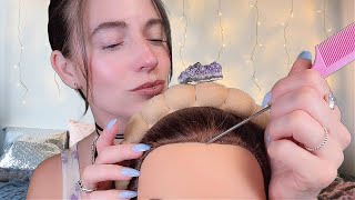 ASMR - Hair Roleplay for Anxiety & Sleep (Scalp Massage, Brushing, Oil Treatment)