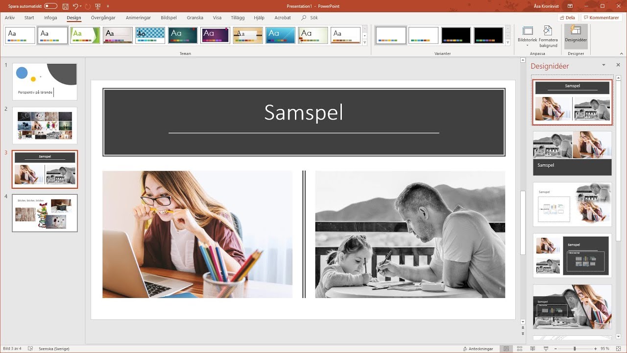 powerpoint presentation med anteckningar