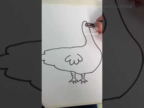 Как нарисовать Гуся, нарисует даже ребенок