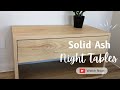 Solid ash modern night tables  custom furniture edmonton