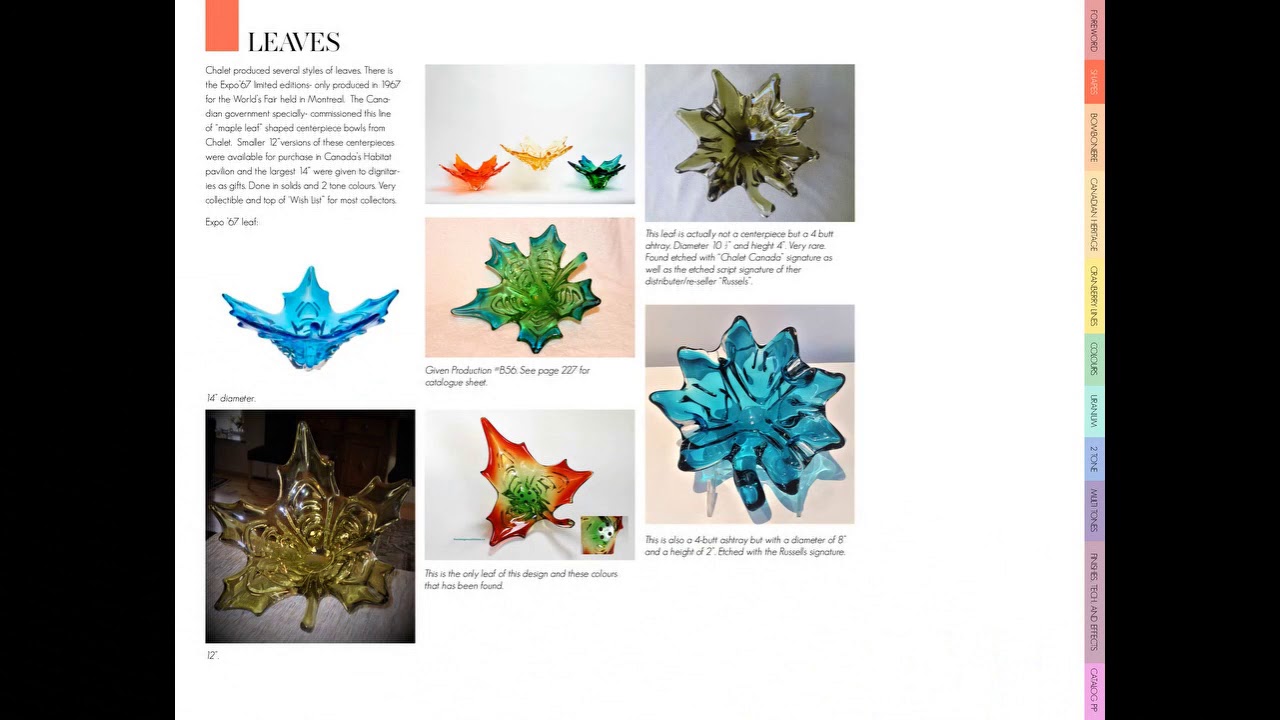 Chalet Artistic Glass Collectors' Guide and Catalogue