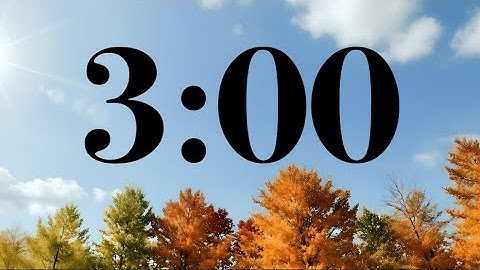 3 Minute Fall Timer | Autumn Leaves, Nature, & Calm Lofi Jazz Music | Classroom & Focus Countdown