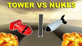 NUKES VS DESTRUCTIBLE TOWER! - Garry's mod sandbox
