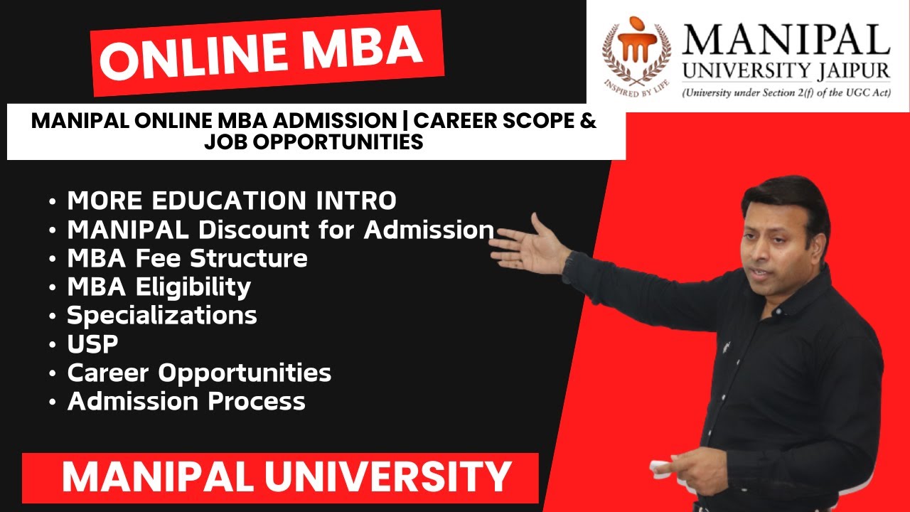 Manipal Online MBA Admission | Career Scope & Job Opportunities