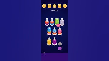 Nut sort🔩🗜️🔗 Level 13 #walkthrough#gameplay  #playing #all#shorts#short video#games  #plymouth